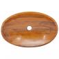Preview: Waschbecken Massivholz Teak 60x40x10 cm