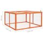 Preview: Kaninchenstall 124x120x60 cm Massivholz Tanne