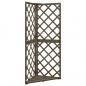Preview: ARDEBO.de - Eckspalier Grau 50x50x145 cm Massivholz Tanne