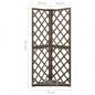 Preview: Eckspalier Grau 50x50x145 cm Massivholz Tanne