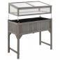 Preview: Hochbeet mit Gewächshaus 110x54x120 cm Massivholz Tanne