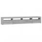 Preview: TV-Schrank mit LED-Leuchten Grau Sonoma 240x35x40 cm