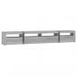 Preview: TV-Schrank mit LED-Leuchten Grau Sonoma 240x35x40 cm