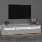 Preview: TV-Schrank mit LED-Leuchten Weiß 195x35x40 cm