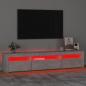 Preview: TV-Schrank mit LED-Leuchten Betongrau 195x35x40 cm