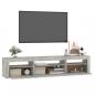 Preview: TV-Schrank mit LED-Leuchten Betongrau 195x35x40 cm