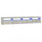 Preview: TV-Schrank mit LED-Leuchten Betongrau 240x35x40 cm