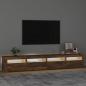 Preview: TV-Schrank mit LED-Leuchten Räuchereiche 240x35x40 cm