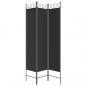 Preview: 3-tlg. Paravent Schwarz 120x200 cm Stoff