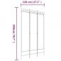 Preview: 3-tlg. Paravent Schwarz 120x200 cm Stoff
