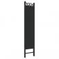 Preview: 6-tlg. Paravent Schwarz 240x200 cm Stoff
