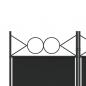 Preview: 6-tlg. Paravent Schwarz 240x200 cm Stoff