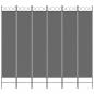 Preview: 6-tlg. Paravent Anthrazit 240x220 cm Stoff
