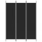 Preview: 3-tlg. Paravent Schwarz 150x200 cm Stoff