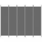Preview: 5-tlg. Paravent Anthrazit 250x200 cm Stoff