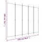 Preview: 5-tlg. Paravent Schwarz 250x200 cm Stoff