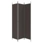 Preview: 3-tlg. Paravent Braun 150x220 cm Stoff