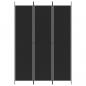 Preview: 3-tlg. Paravent Schwarz 150x220 cm Stoff