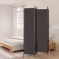 Preview: ARDEBO.de -  4-tlg. Paravent Braun 200x220 cm Stoff