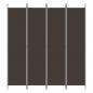 Preview:  4-tlg. Paravent Braun 200x220 cm Stoff
