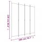 Preview:  4-tlg. Paravent Braun 200x220 cm Stoff