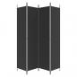 Preview: 4-tlg. Paravent Schwarz 200x220 cm Stoff