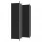 Preview: 4-tlg. Paravent Schwarz 200x220 cm Stoff