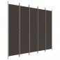 Preview: 5-tlg. Paravent Braun 250x220 cm Stoff