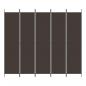 Preview: 5-tlg. Paravent Braun 250x220 cm Stoff