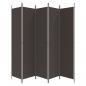Preview: 5-tlg. Paravent Braun 250x220 cm Stoff