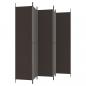 Preview: 5-tlg. Paravent Braun 250x220 cm Stoff