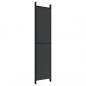 Preview: 5-tlg. Paravent Schwarz 250x220 cm Stoff