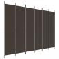Preview: 6-tlg. Paravent Braun 300x220 cm Stoff