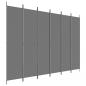 Preview: 6-tlg. Paravent Anthrazit 300x220 cm Stoff