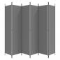 Preview: 6-tlg. Paravent Anthrazit 300x220 cm Stoff