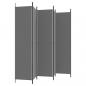Preview: 6-tlg. Paravent Anthrazit 300x220 cm Stoff