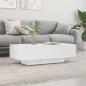 Preview: ARDEBO.de - Couchtisch Weiß 100x49,5x31 cm Holzwerkstoff