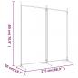 Preview: 2-tlg. Paravent Schwarz 175x180 cm Stoff