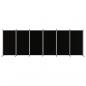 Preview: 6-tlg. Paravent Schwarz 520x180 cm Stoff