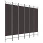 Preview: ARDEBO.de - 6-tlg. Paravent Braun 200x200 cm Stoff
