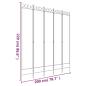 Preview: ARDEBO.de - 5-tlg. Paravent Braun 200x220 cm Stoff