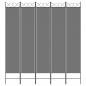 Preview: 5-tlg. Paravent Anthrazit 200x220 cm Stoff