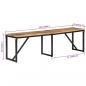 Preview: Sitzbank 160x35x46 cm Massivholz Mango