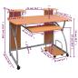 Preview: Computertisch Braun 110x52x88,5 cm Holzwerkstoff