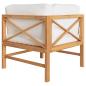Preview: 2-Sitzer-Gartensofa mit Creme Kissen Massivholz Teak
