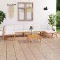 Preview: ARDEBO.de - 8-tlg. Garten-Lounge-Set mit Creme Kissen Massivholz Teak