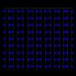 Preview: LED-Lichtervorhang 3x3 m 300 LED Blau 8 Funktionen