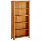 Preview: ARDEBO.de - Bücherregal 5 Fächer 70x22x140 cm Massivholz Eiche