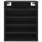 Preview: Schuhschrank Schwarz 60x35x70 cm Holzwerkstoff