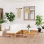 Preview: ARDEBO.de - 6-tlg. Garten-Lounge-Set mit Creme Kissen Massivholz Teak